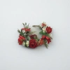 Freshly picked red rose garlands, hand-woven, for interior decoration and party setting Application Scenario
